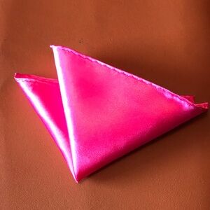 Vibrant Pink Satin Pocket square